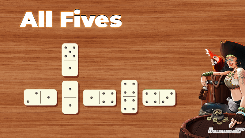 All Fives (also known as Muggins) Domino game